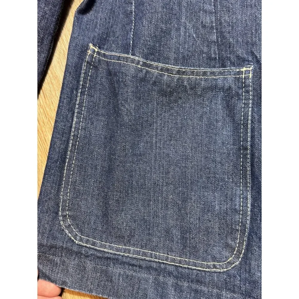 Vtg 80s 90s Matt Andrews Denim Blazer Jacket Sz 44 XL Blue Y2K